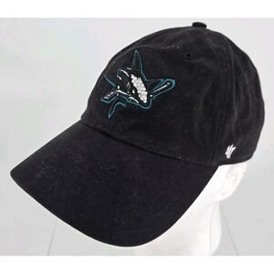 San Jose California Sharks Hockey Team '47 Hat Throwback Crest‎ With Jewels!